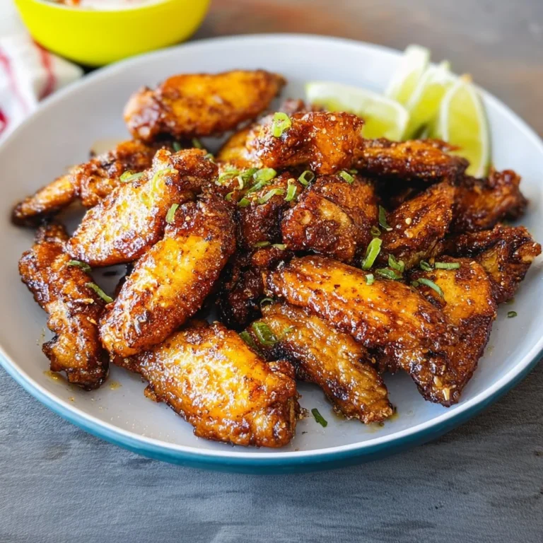 Delicious hot honey chicken wings glazed with sweet and spicy sauce