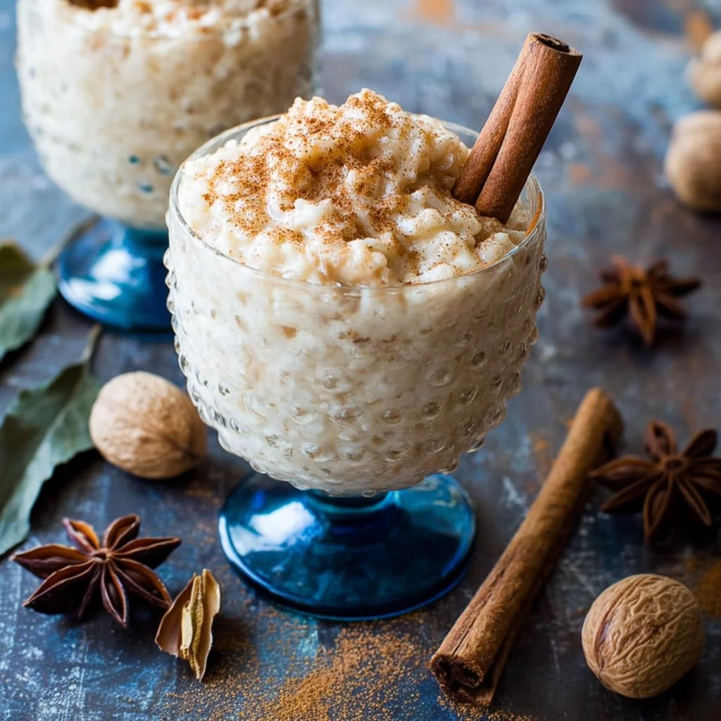 Creamy rice pudding made in an Instant Pot served in a bowl