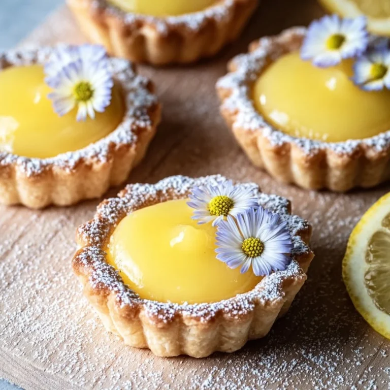 Cute lemon curd tarts drizzled with zest, perfect for any celebration.