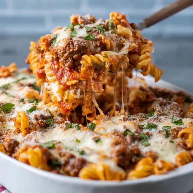 Delicious Lazy Lasagna Casserole served in a warm dish, perfect for busy weeknights.