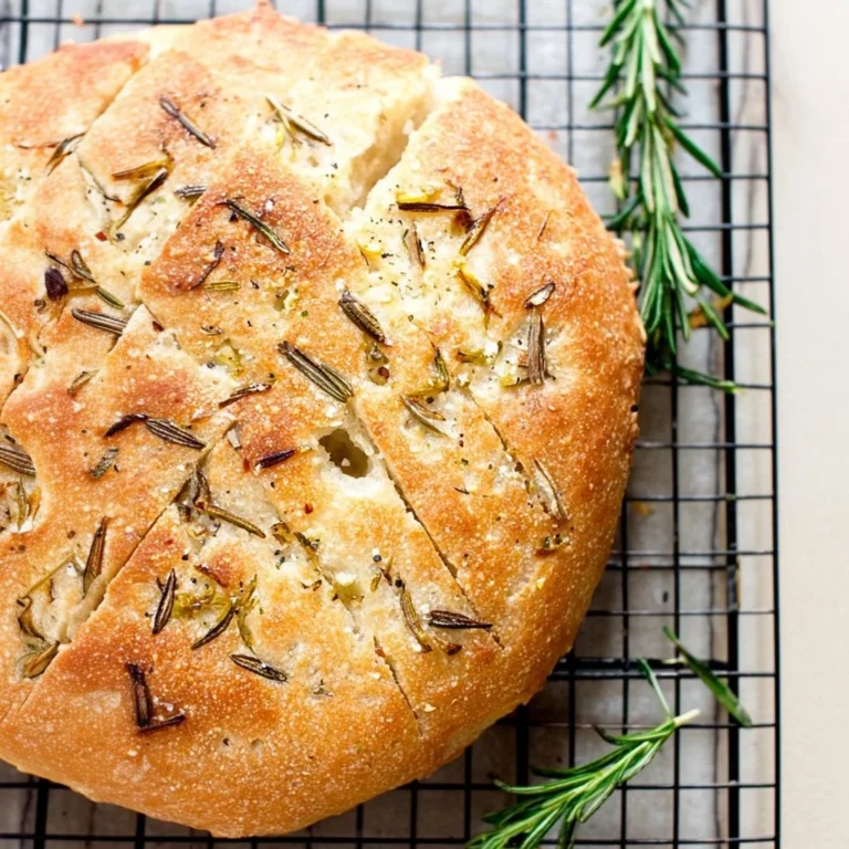 Freshly baked Rosemary Garlic Bread served warm
