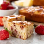 Delicious homemade strawberry biscuits arranged on a plate.