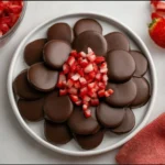 Delicious Strawberry Chocolate chips and salsa recipe on a TikTok-inspired platter