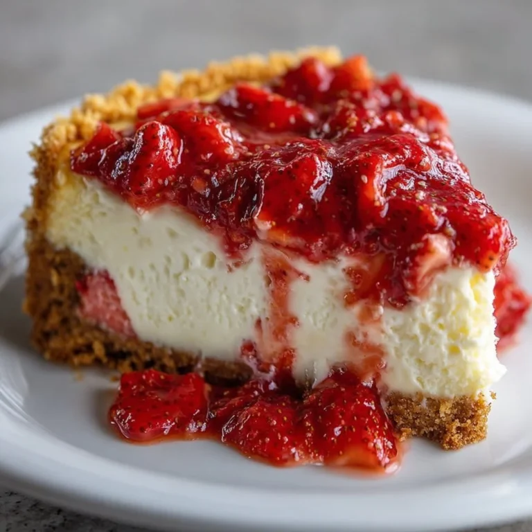 Delicious strawberry shortcake cheesecake garnished with fresh strawberries