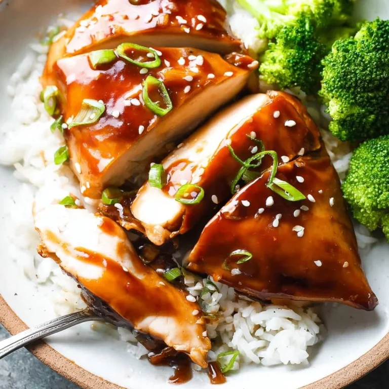 Delicious teriyaki chicken garnished with green onions and sesame seeds