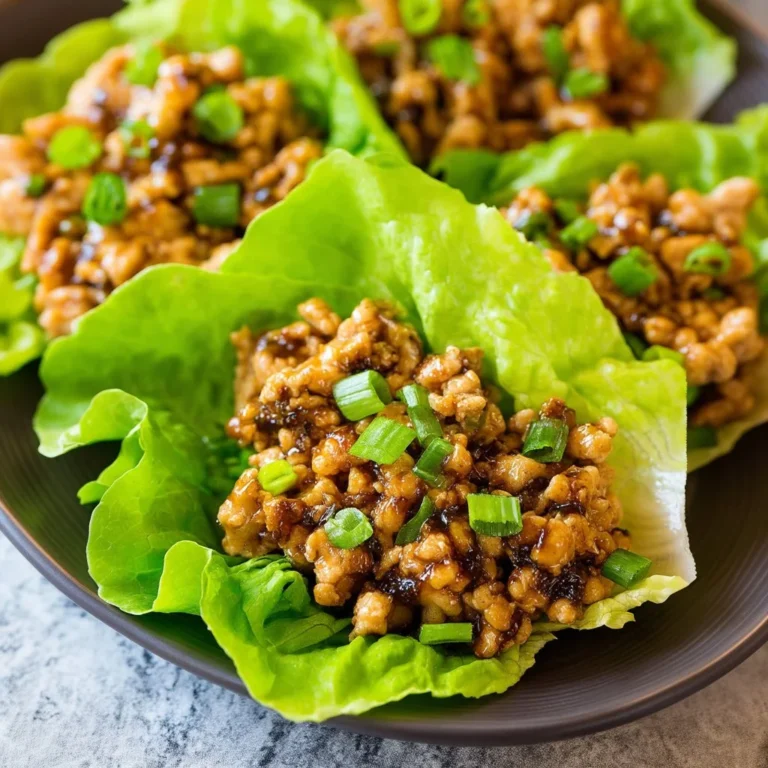 Delicious chicken lettuce wraps served as a healthy dinner option.
