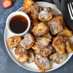 Delicious air fryer French toast bites served on a plate