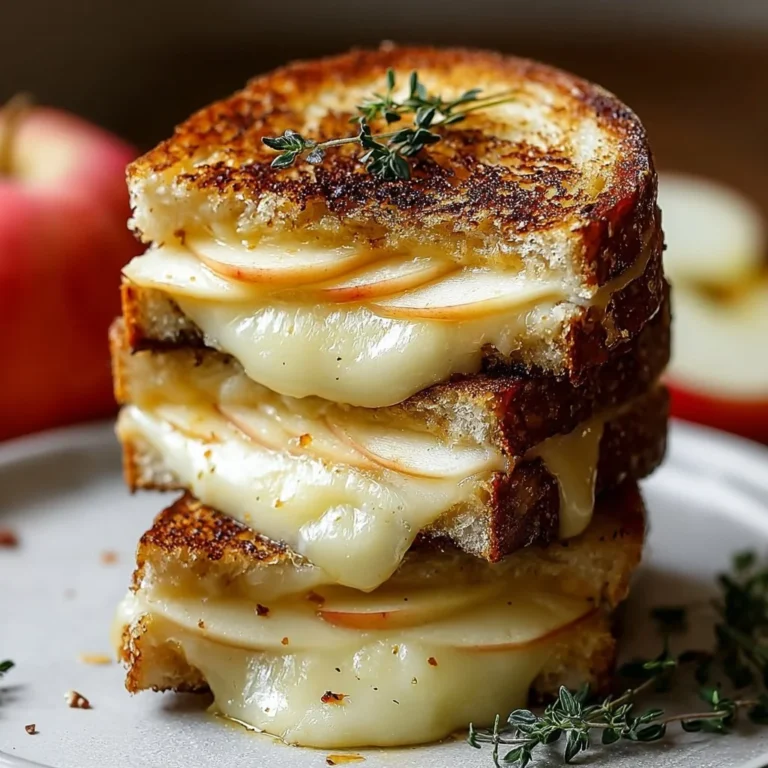 Delicious Apple Brie Grilled Cheese sandwich on a plate
