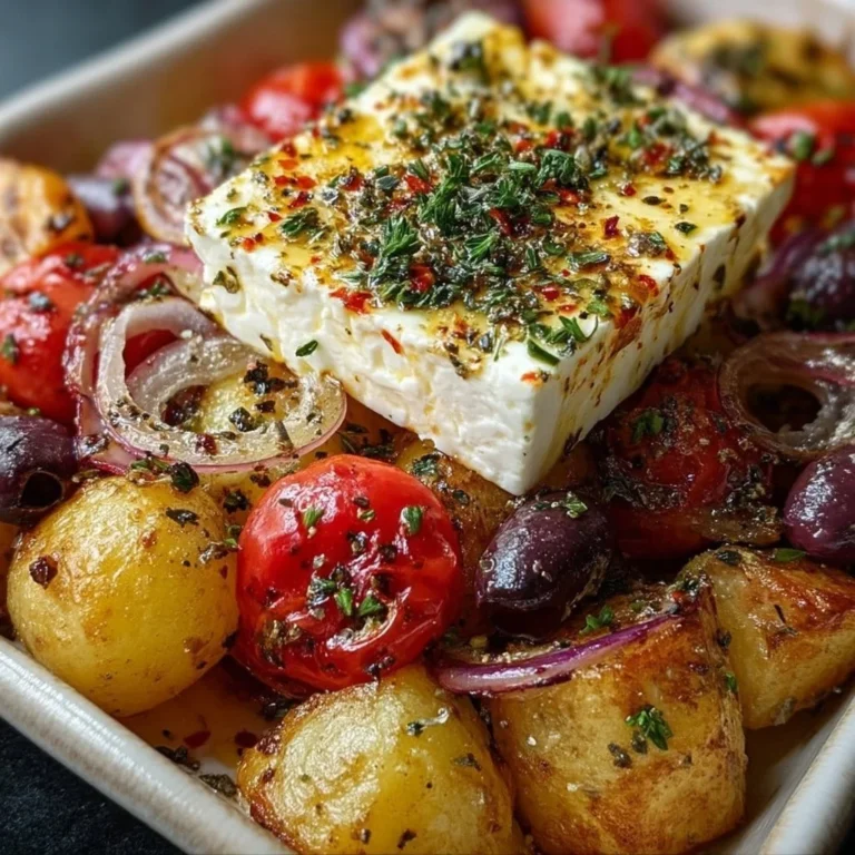 Baked feta potatoes – a delicious one-pan Mediterranean dish