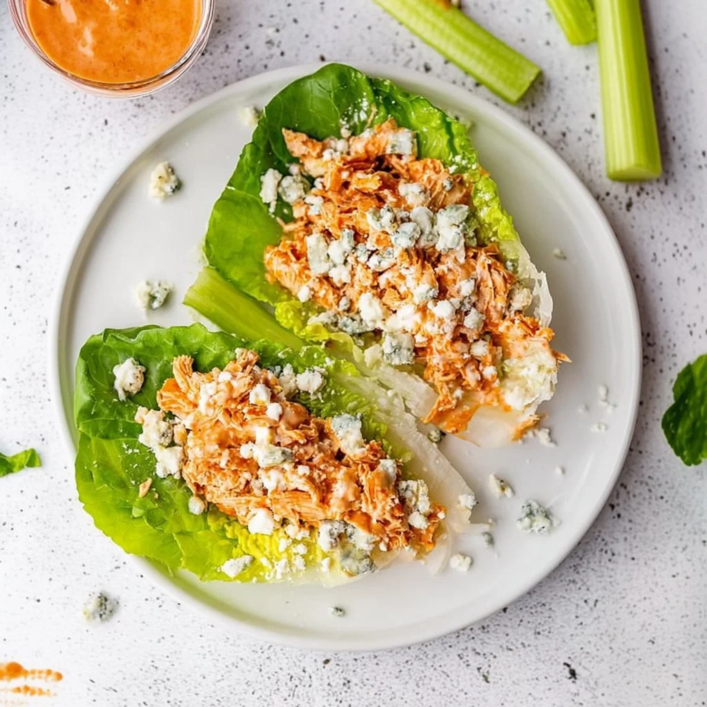 Fresh and flavorful Buffalo Chicken Salad with crispy veggies and spicy chicken