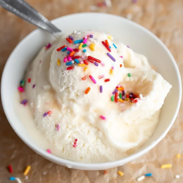 Delicious cottage cheese ice cream served in a bowl with fresh fruit