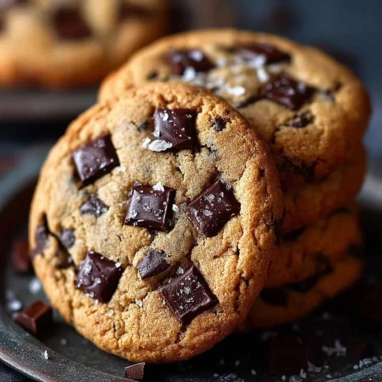 Deliciously baked Dark Chocolate Chip Cookies on a cooling rack.