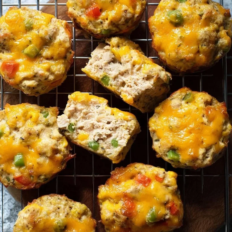 Low carb chicken muffins baked to perfection, easy and healthy recipe.