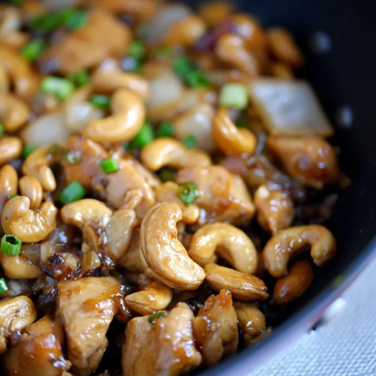 Delicious easy cashew chicken served with vegetables in a bowl