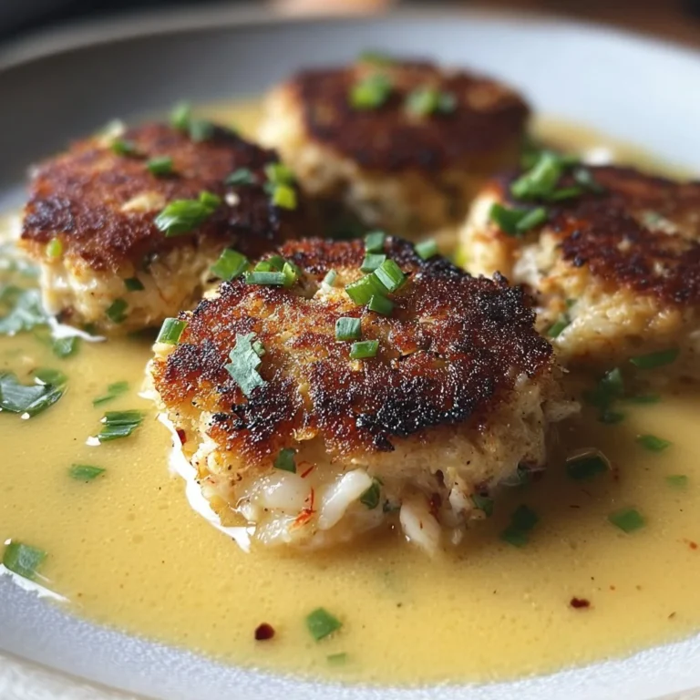 Easy classic lump crab cakes with citrus butter drizzle served on a plate