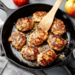 Homemade chicken apple sausage served with fresh herbs and spices