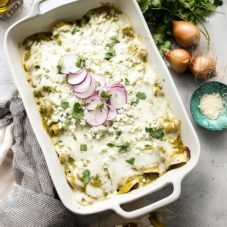 Delicious green sauce chicken enchiladas served on a plate, evoking home memories.