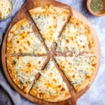 High Protein White Pizza featuring nutritious ingredients for a healthy meal