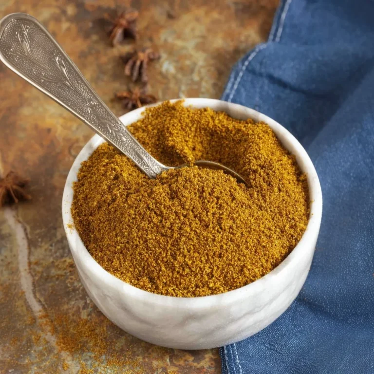 Homemade curry powder ingredients in a bowl, ready to enhance flavor.