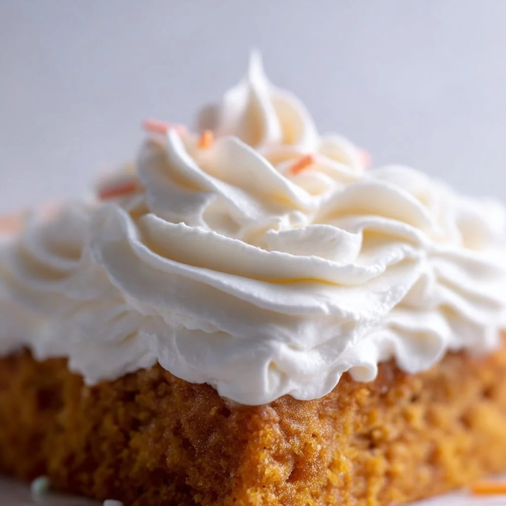 Delicious marshmallow buttercream frosting topped on a cake