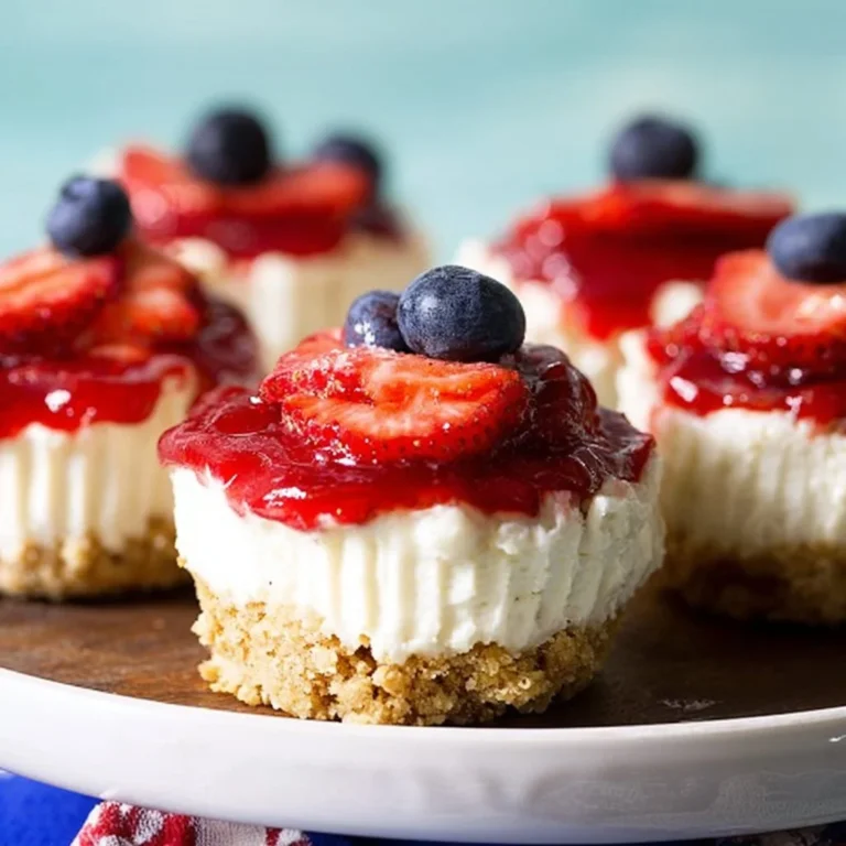 Mini No Bake Cheesecakes arranged on a platter for a delightful dessert.