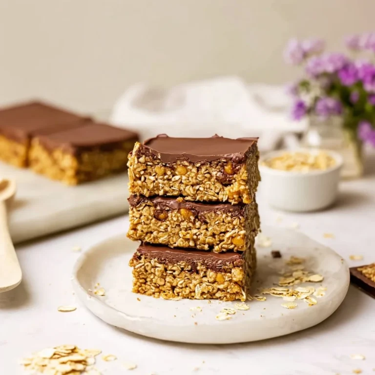 Homemade oatmeal breakfast bars with fruits and nuts on a wooden table