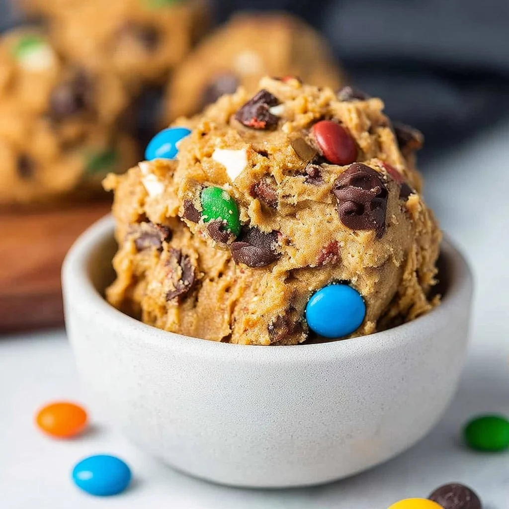Protein Monster Cookie Dough: a delicious protein-packed dessert solution.