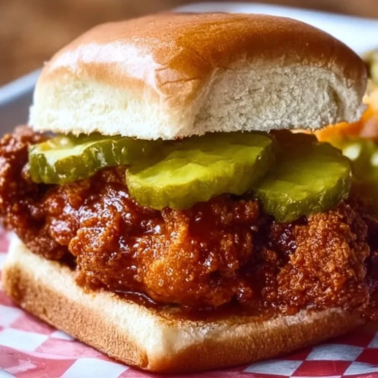 Delicious plate of Nashville hot chicken with spices and sides