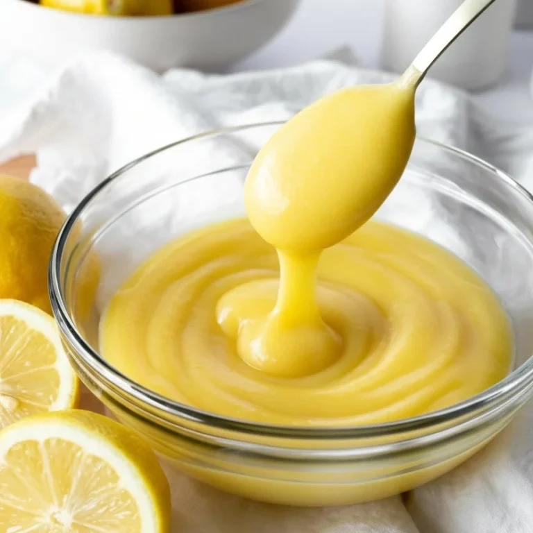 Homemade lemon curd in a jar with fresh lemons and a spoon