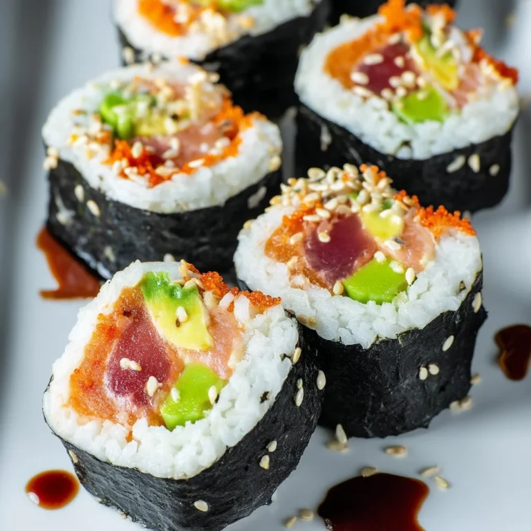 Homemade sushi-making process with fresh ingredients and rolling mat.