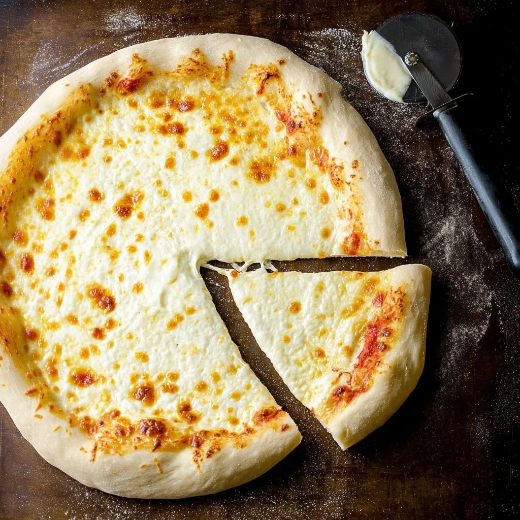 Homemade overnight pizza dough ready for pizza night