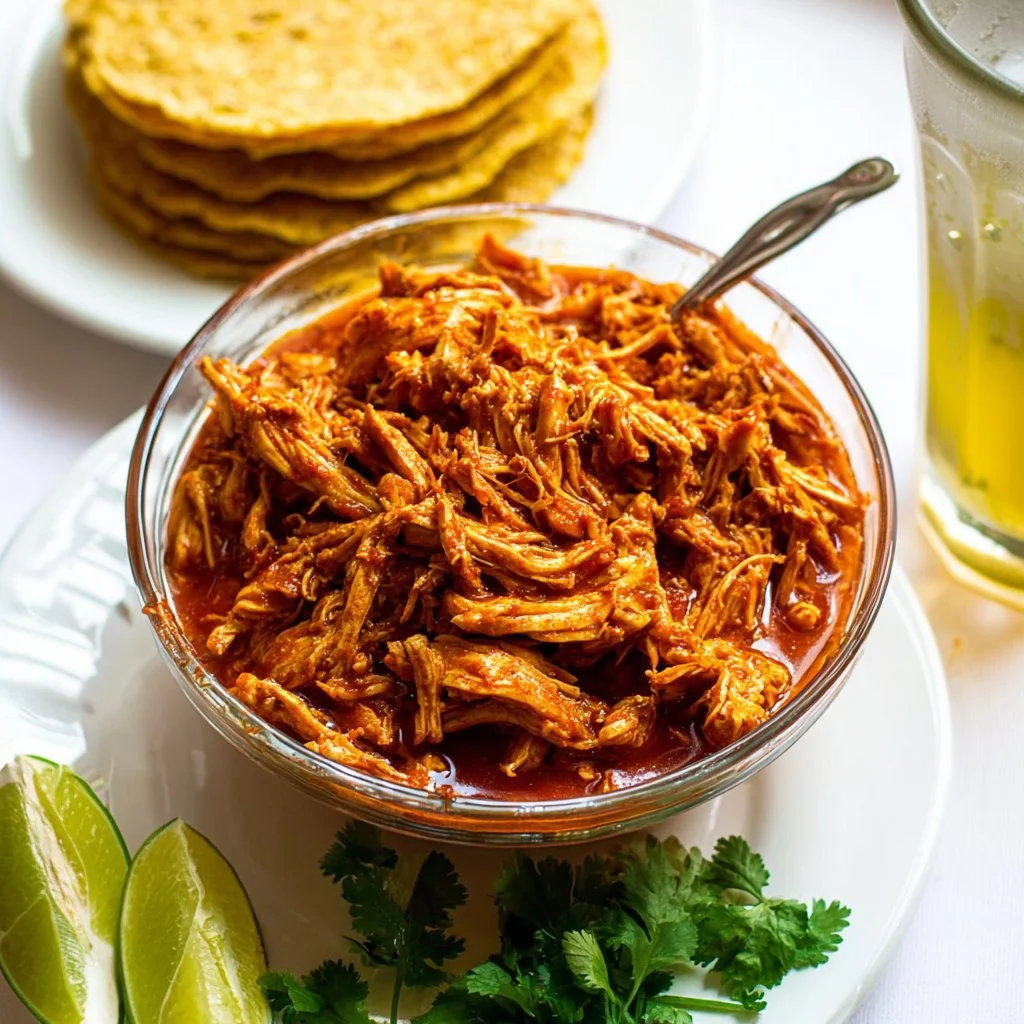 Delicious Chicken Tinga Keto dish served with fresh toppings