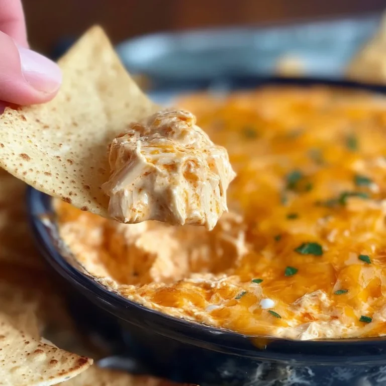 Delicious Buffalo Chicken Dip made with canned chicken served in a bowl.
