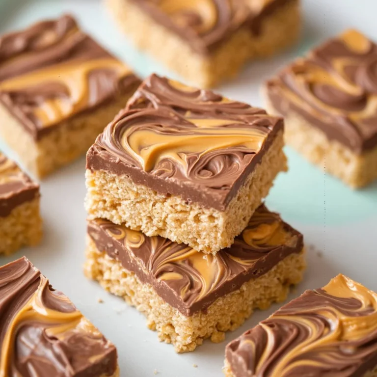 Delicious Scotcharoos dessert showcasing a nostalgic treat made with chocolate and peanut butter.