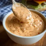 Jar of homemade Big Mac sauce ready for burgers