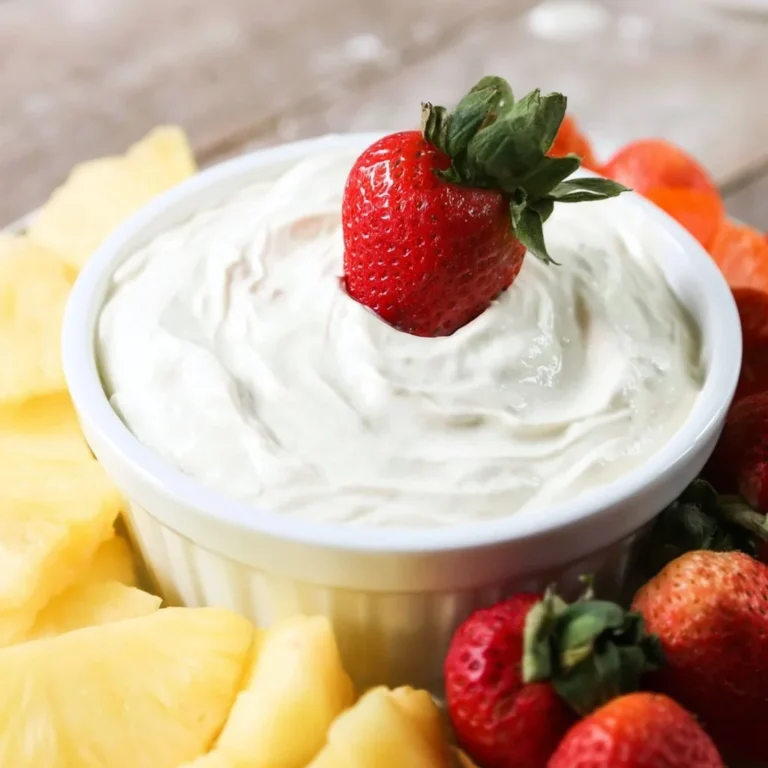 Delicious yogurt fruit dip served with fresh fruits for a healthy snack