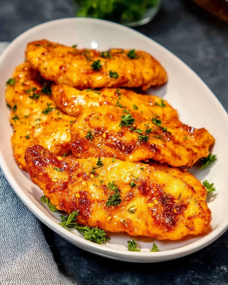 Delicious Air Fryer Hot Honey Chicken served with a sweet and spicy glaze