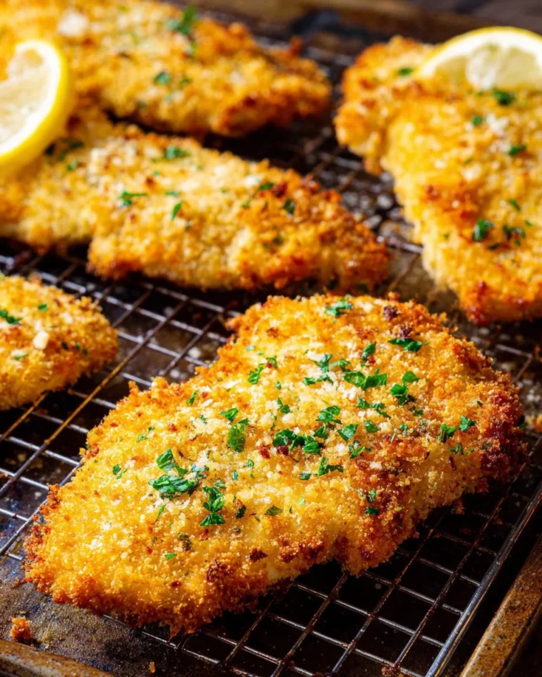 Delicious baked chicken cutlets served with vegetables on a white plate