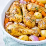Tender and juicy baked chicken legs, a perfect family meal option