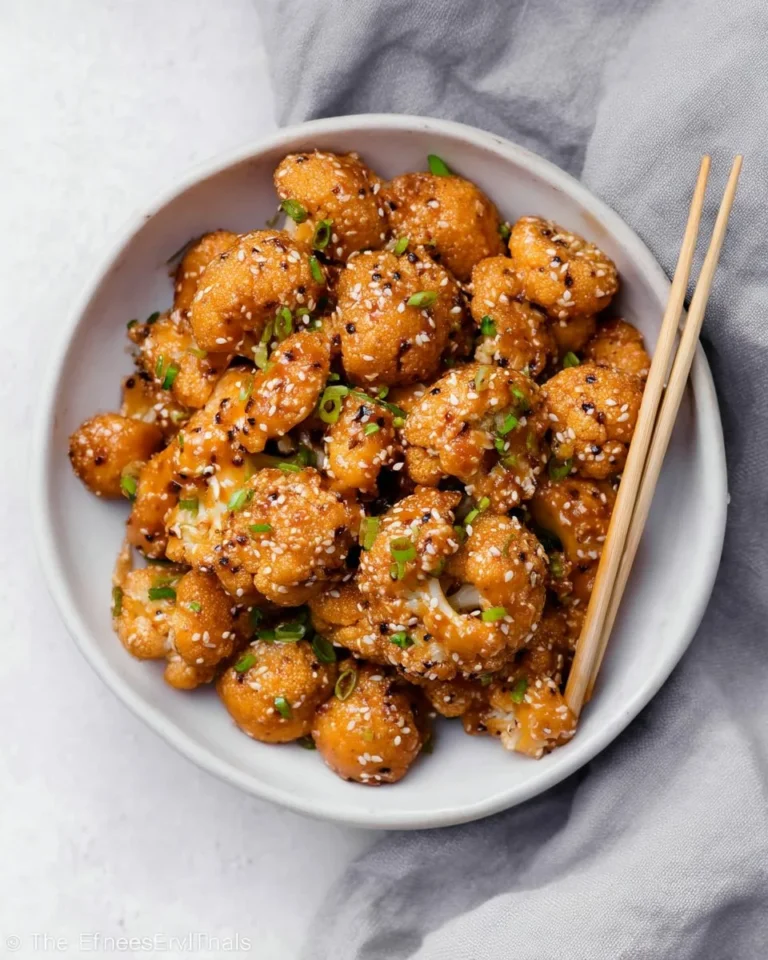 Crispy Bang Bang Cauliflower served with a spicy dipping sauce