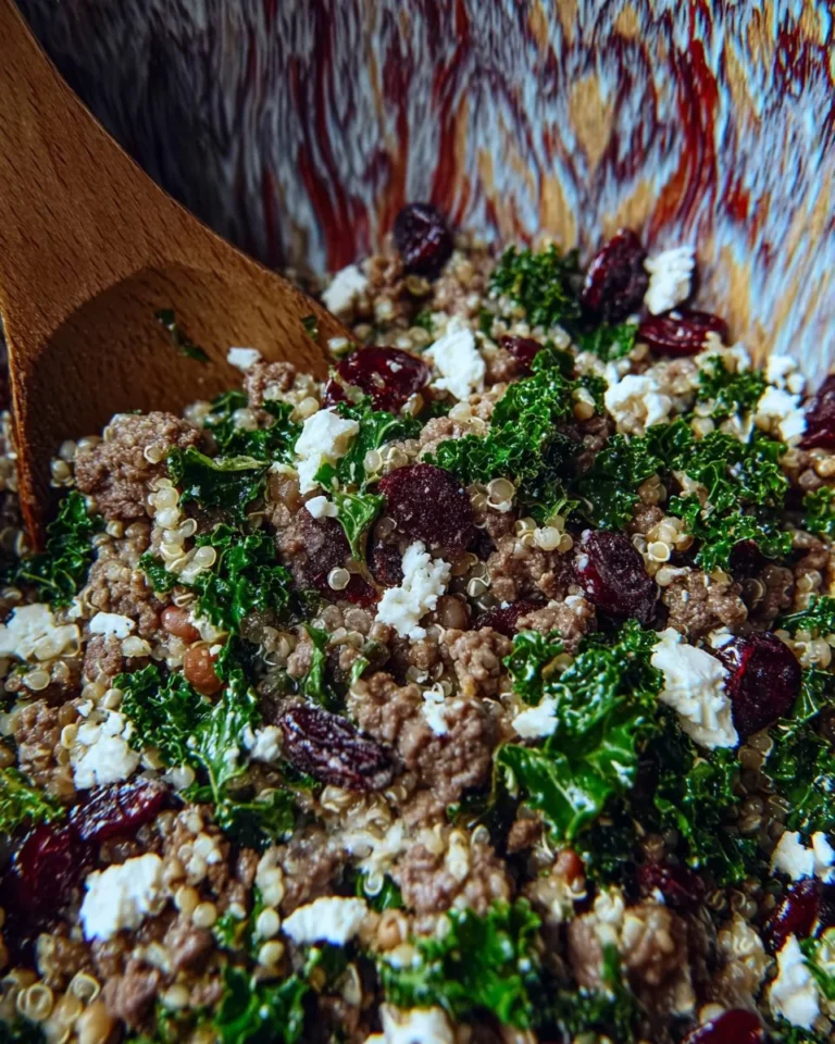 A colorful bison bowl filled with fresh vegetables and grains.