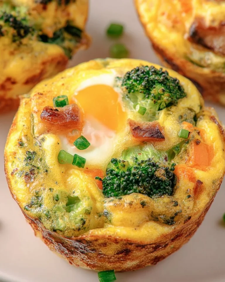 Delicious breakfast egg muffins baked to perfection
