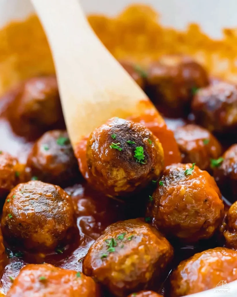 Buffalo Cauliflower Meatballs served on a plate with dipping sauce