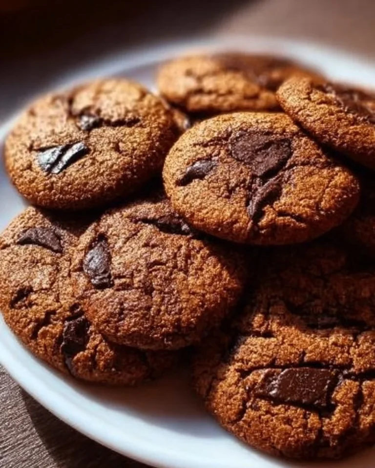 Freshly baked chewy coffee bean cookies with chocolate chips