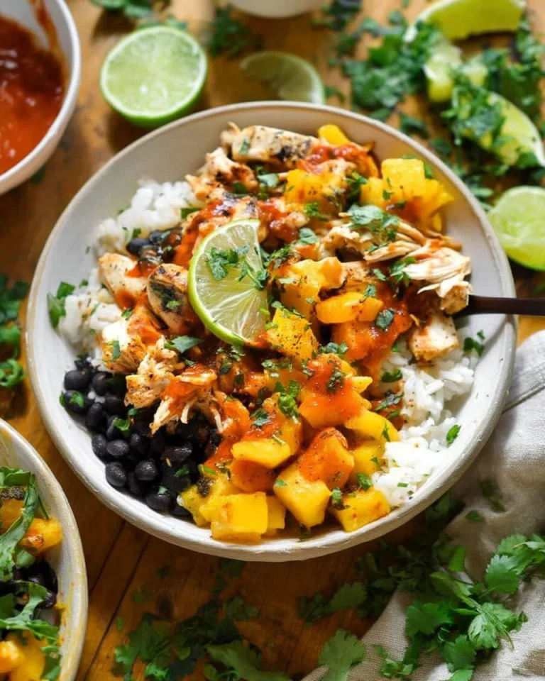 Delicious Chicken Al Pastor Bowl with fresh ingredients and vibrant flavors