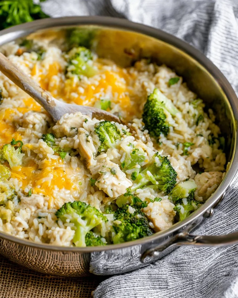 Delicious Chicken and Rice with Broccoli served in a bowl