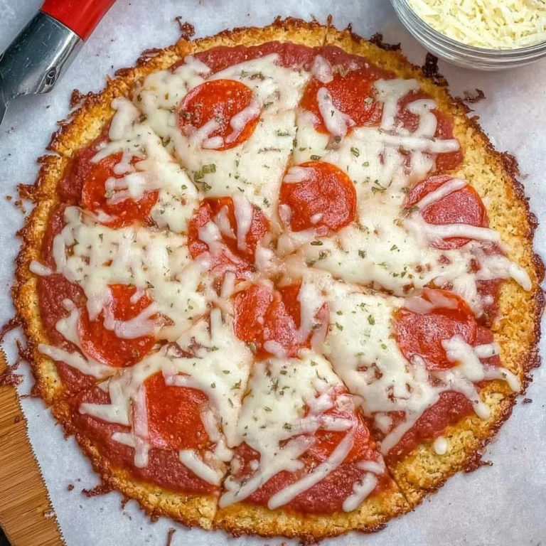 Cottage Cheese Pizza Crust topped with fresh vegetables and cheese