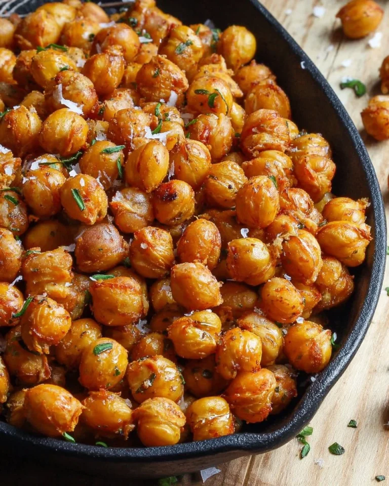 Bowl of crispy roasted chickpeas served as a healthy snack.