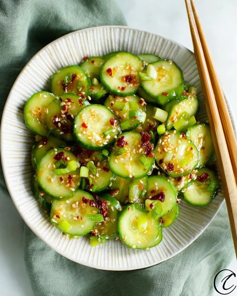Fresh cucumber salad with vibrant vegetables and dressing