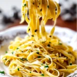 Delicious garlic butter noodles served in a bowl